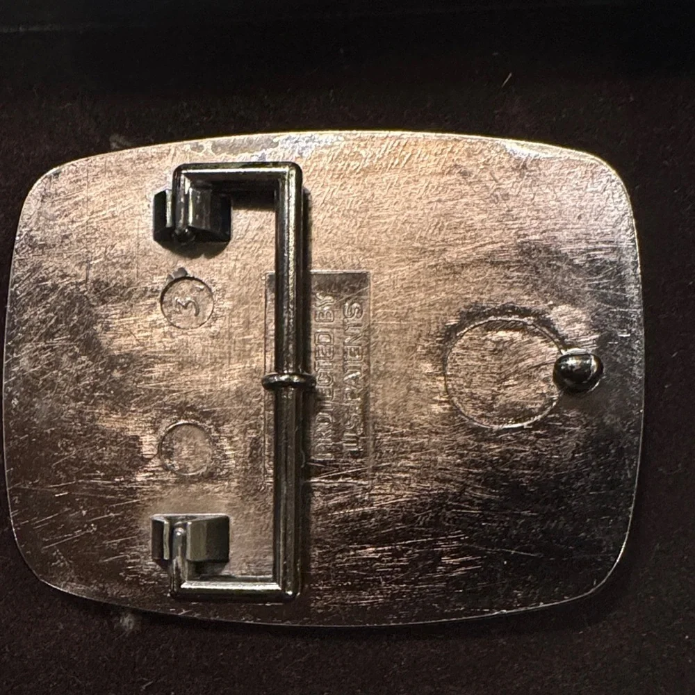 Silver Rectangular Belt Buckle